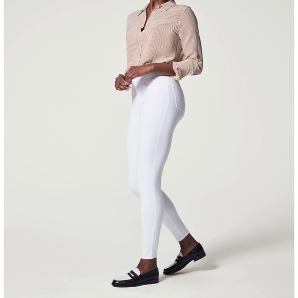 SPANX Jean-ish White Ankle Leggings Size XL - Picture 3 of 15